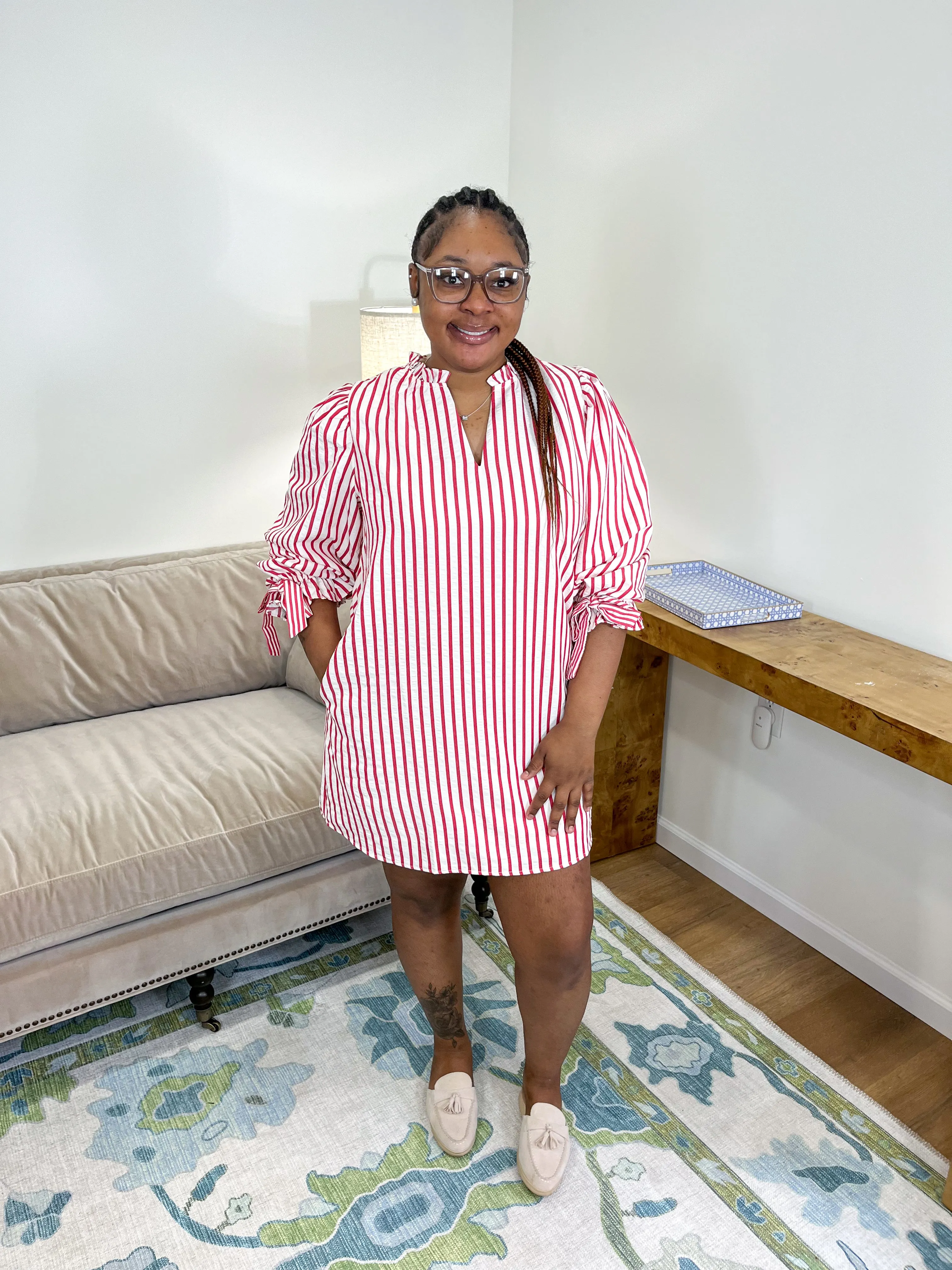 Lindsey Mini in Red Stripe
