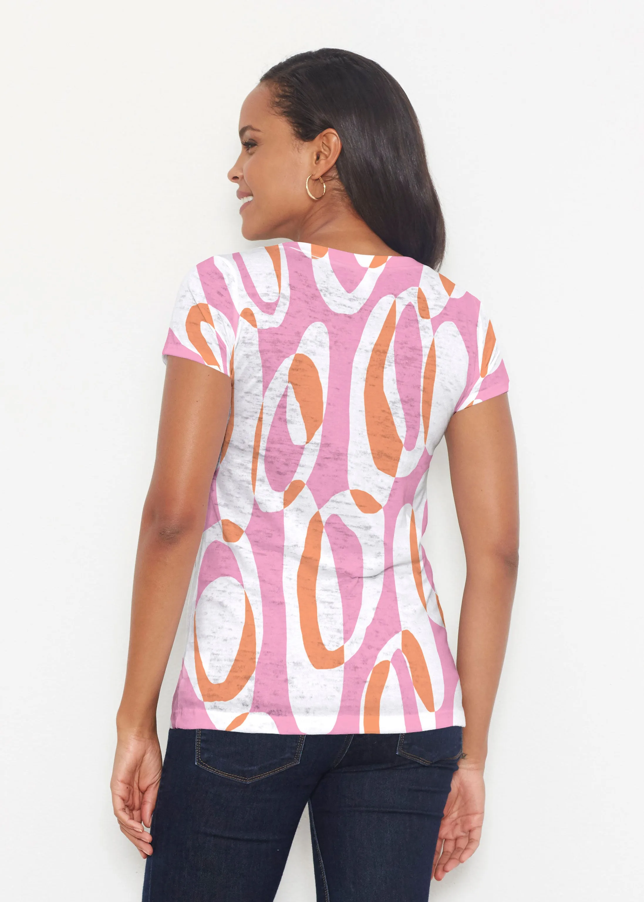 Loop ta Loop Pink (8085) ~ Short Sleeve Scoop Shirt
