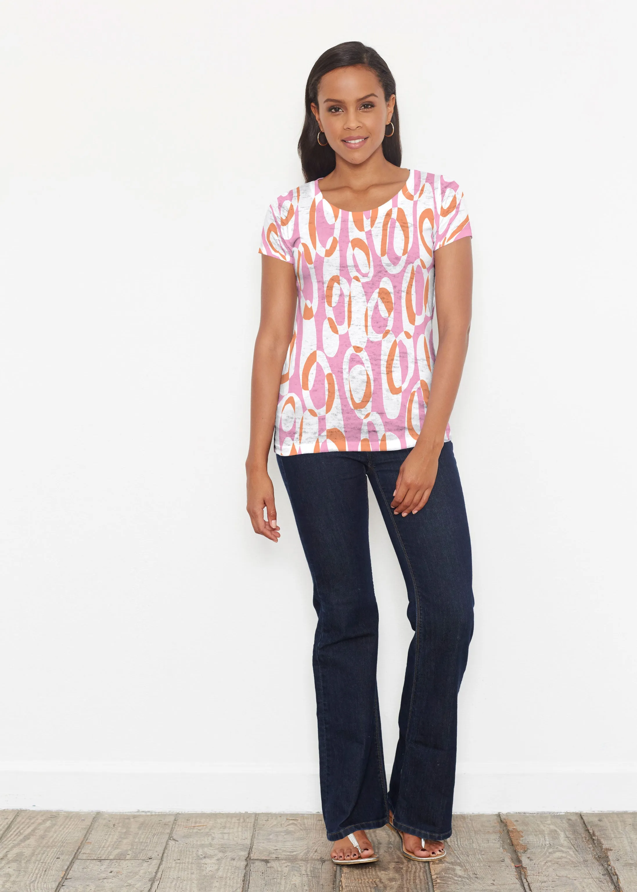 Loop ta Loop Pink (8085) ~ Short Sleeve Scoop Shirt