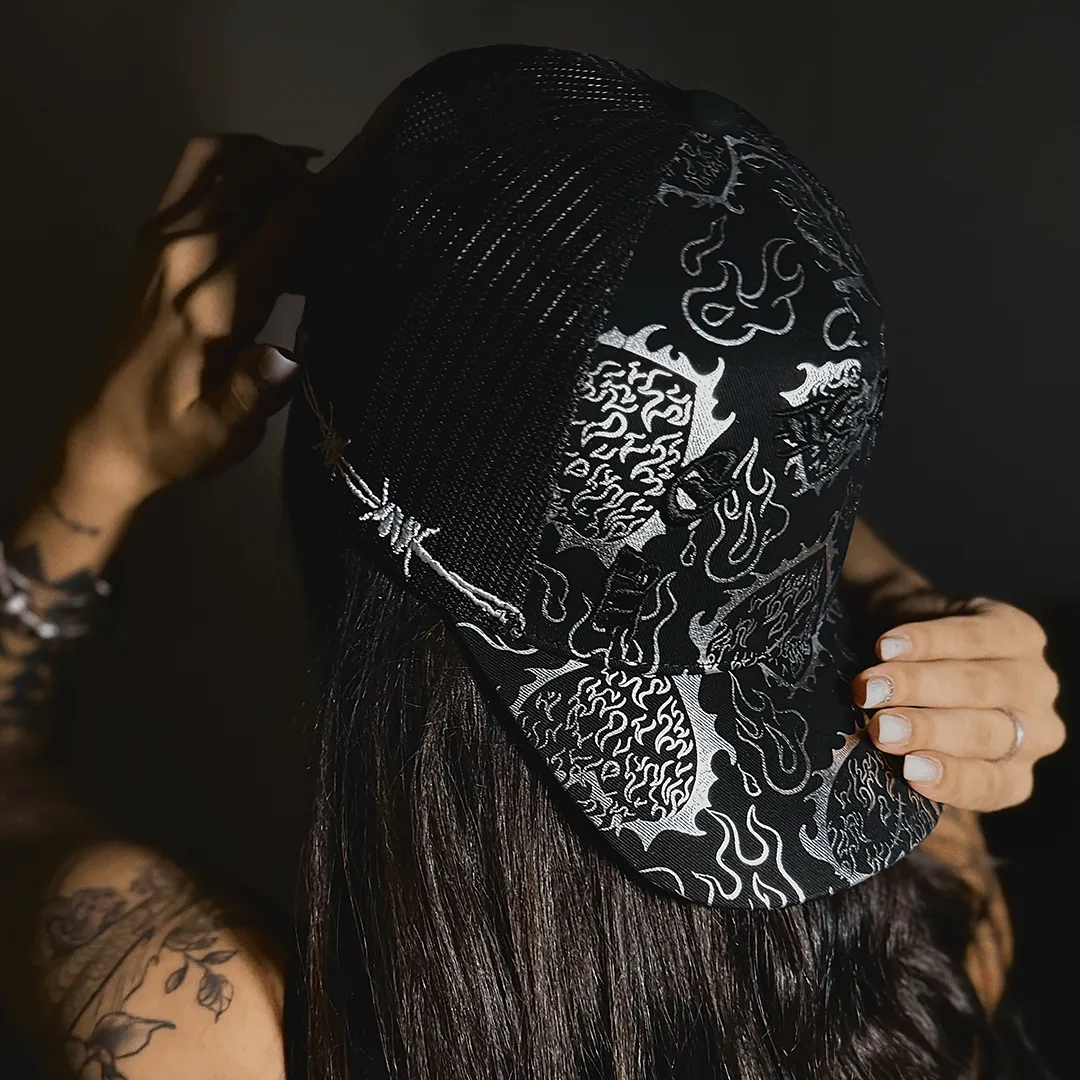 LOVE is RAGE x M.S.W - Iridescent Trucker Hat Black - Unisex