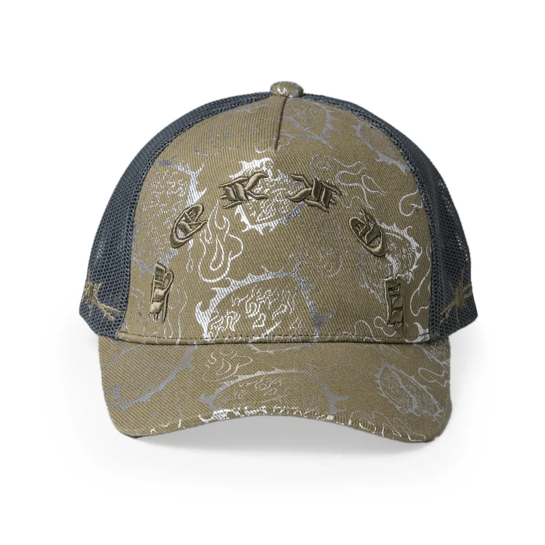 LOVE is RAGE x M.S.W - Iridescent Trucker Hat Olive - Unisex
