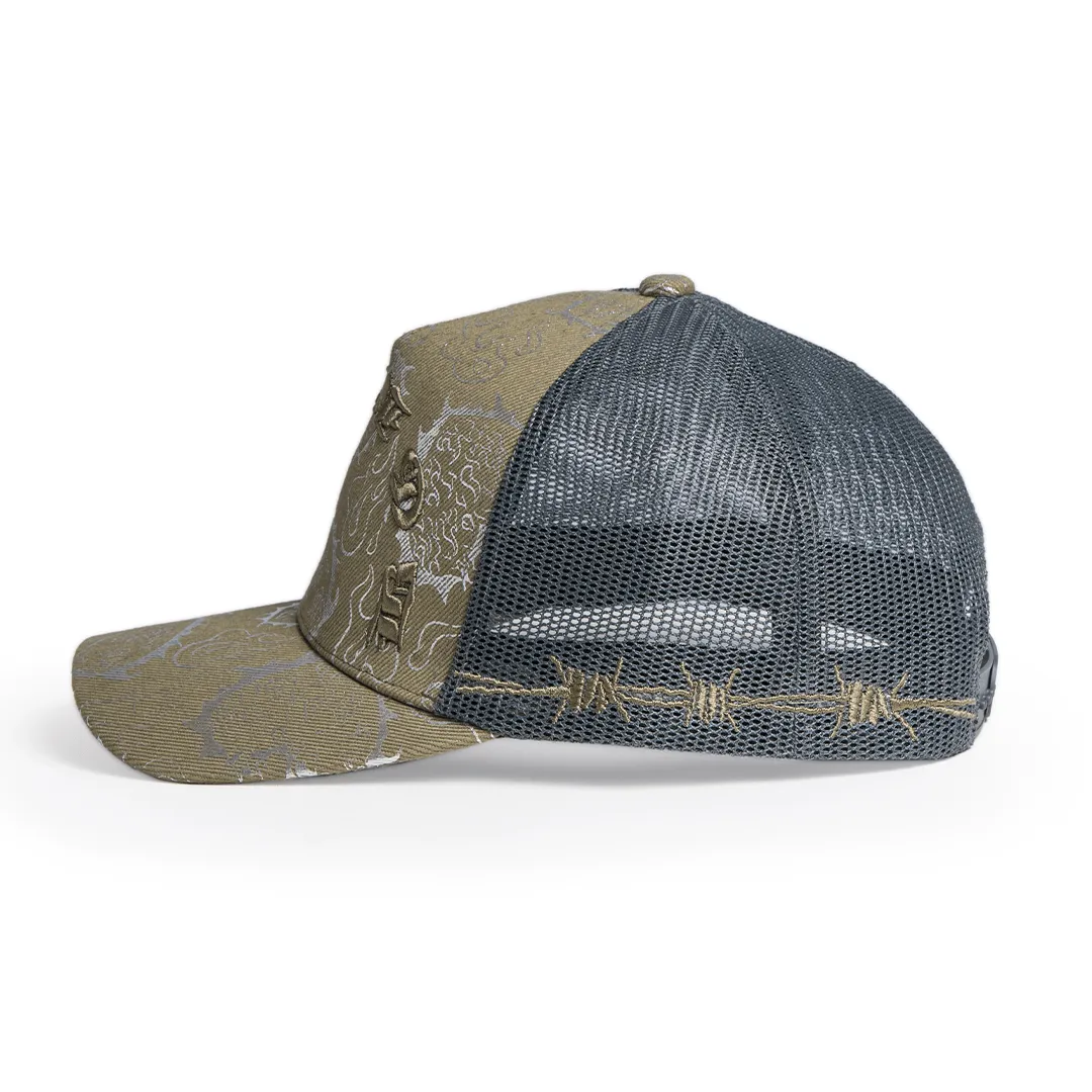 LOVE is RAGE x M.S.W - Iridescent Trucker Hat Olive - Unisex
