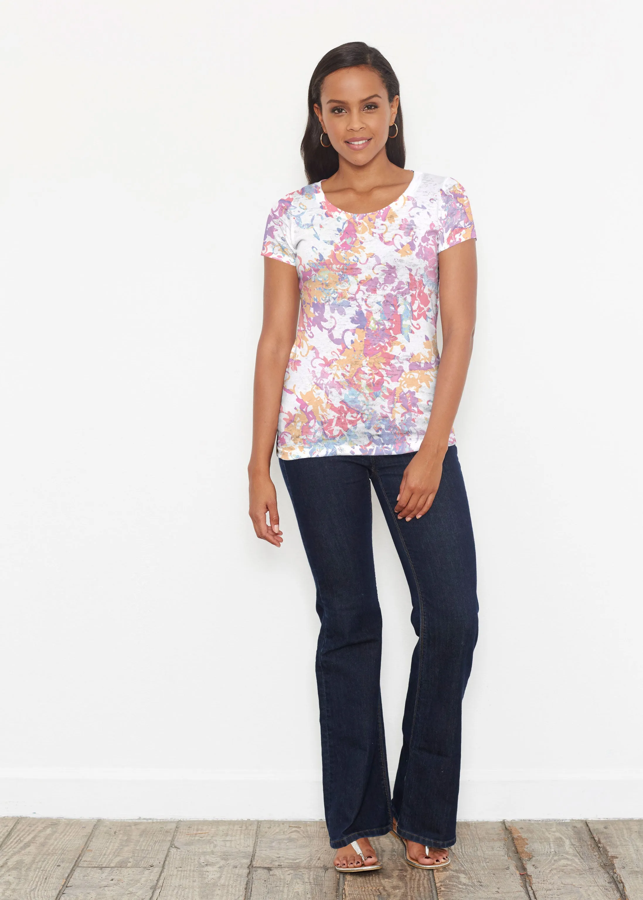 Lovely (19207) ~ Short Sleeve Scoop Shirt