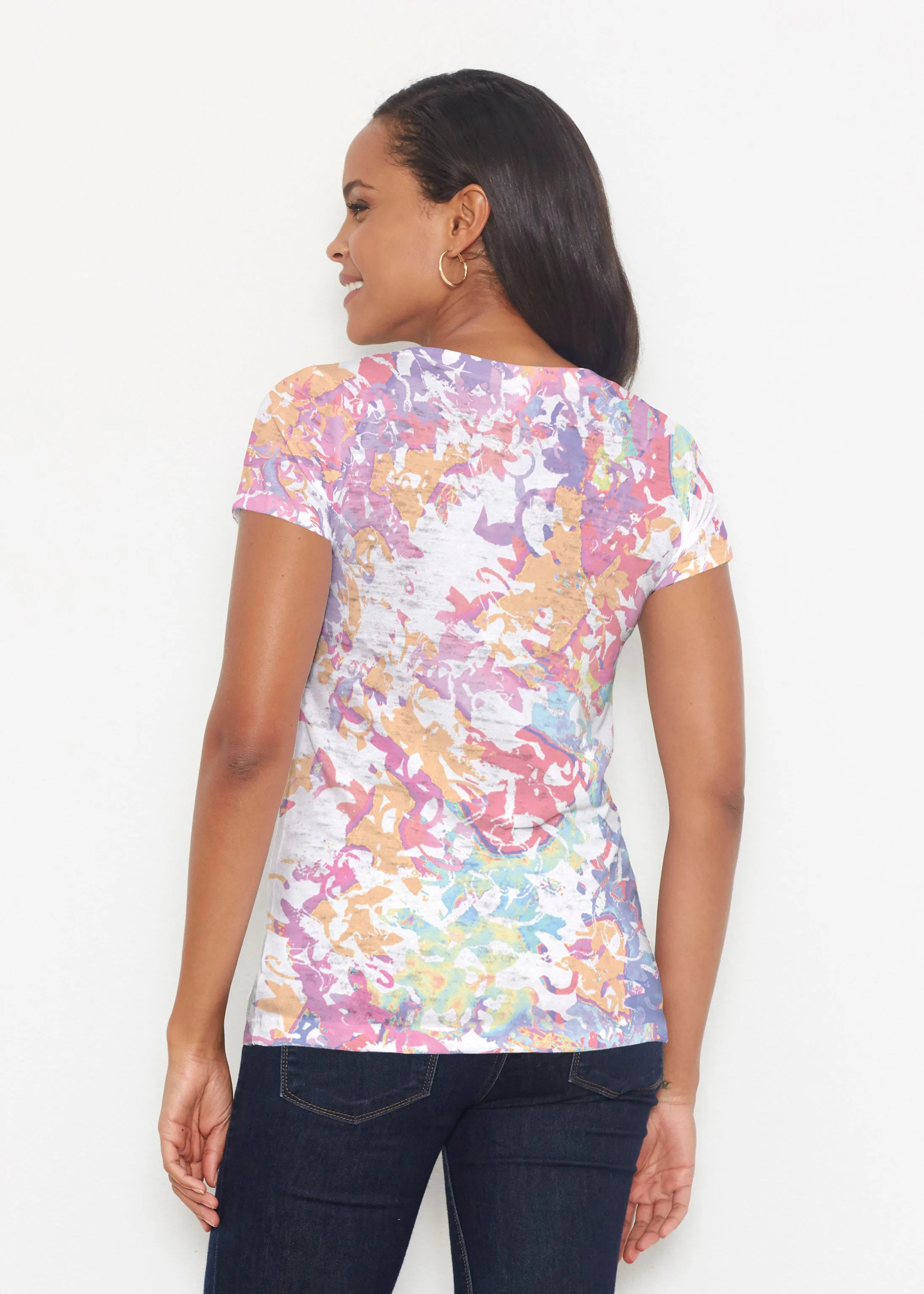 Lovely (19207) ~ Short Sleeve Scoop Shirt