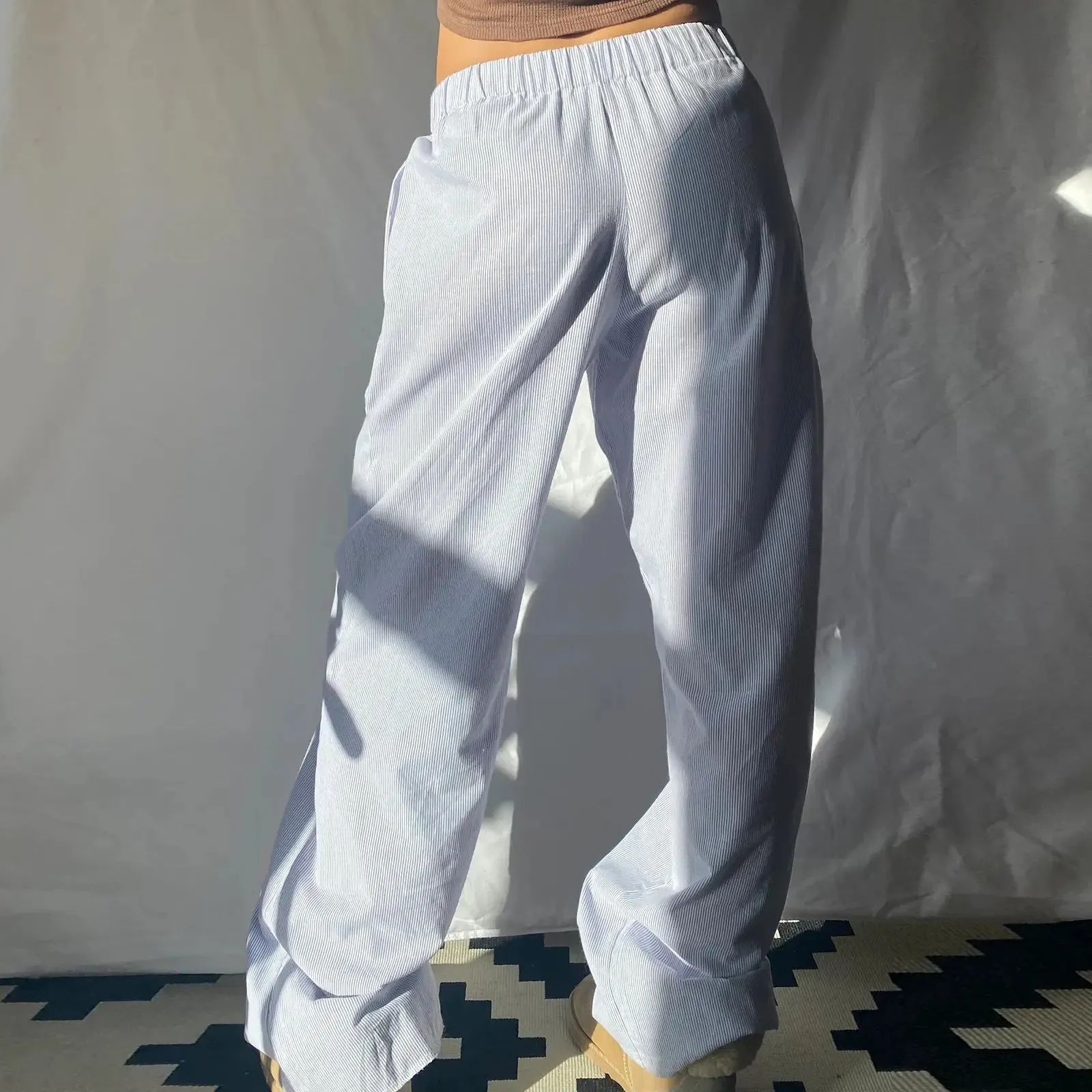 Low Waist Striped Pants