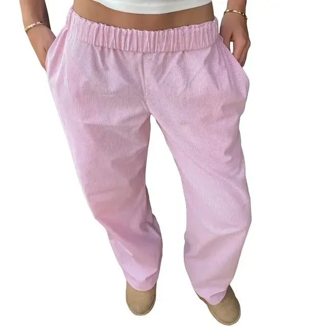 Low Waist Striped Pants