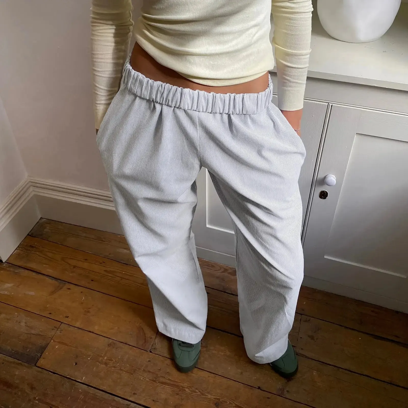 Low Waist Striped Pants