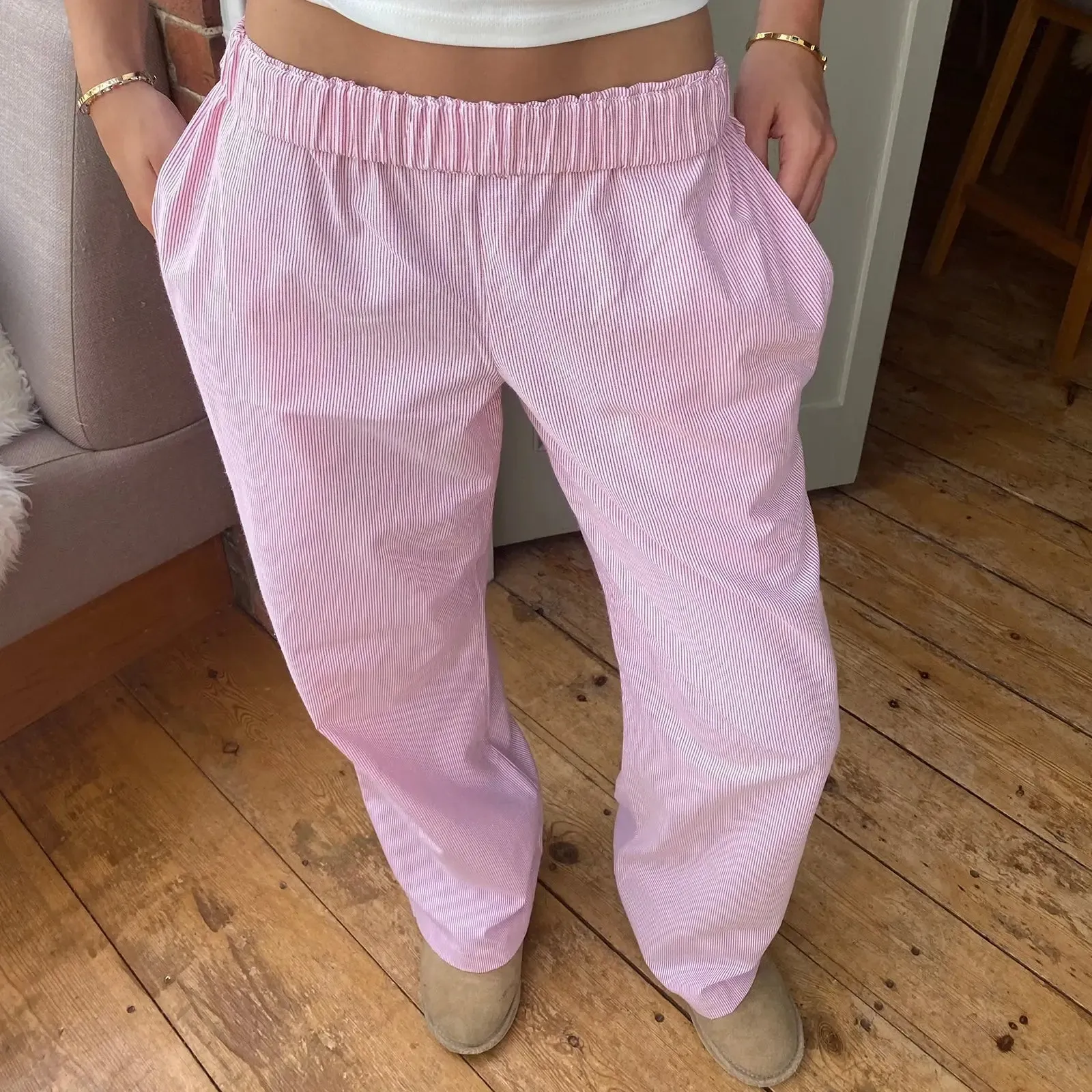 Low Waist Striped Pants