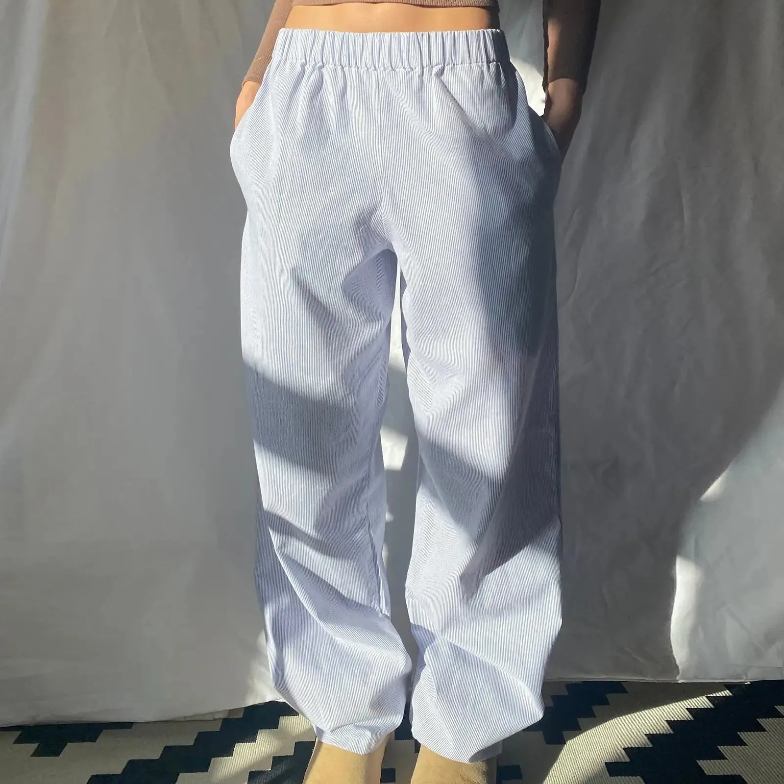 Low Waist Striped Pants