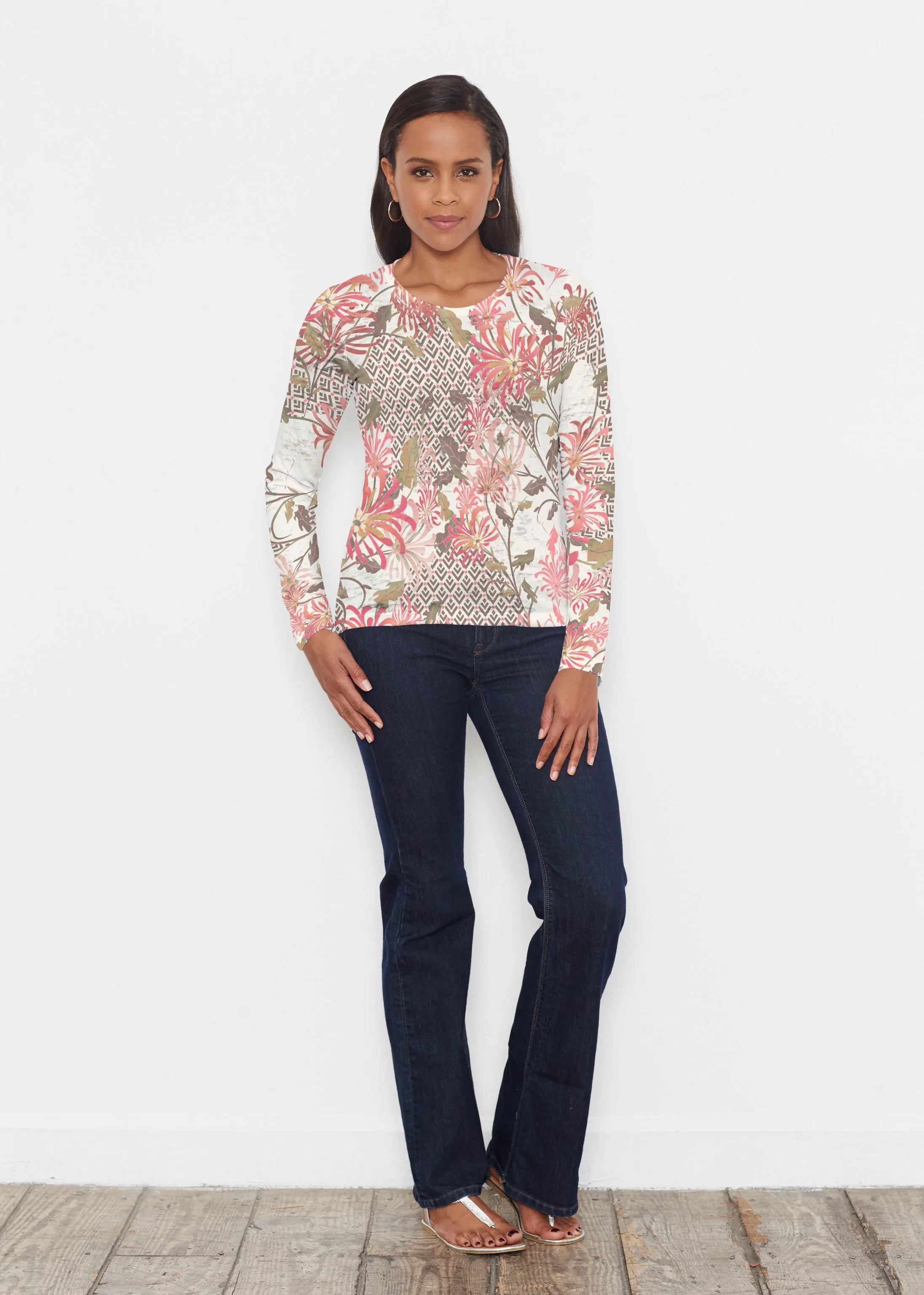 Lucia Chocolate (8129) ~ Signature Long Sleeve Crew Shirt