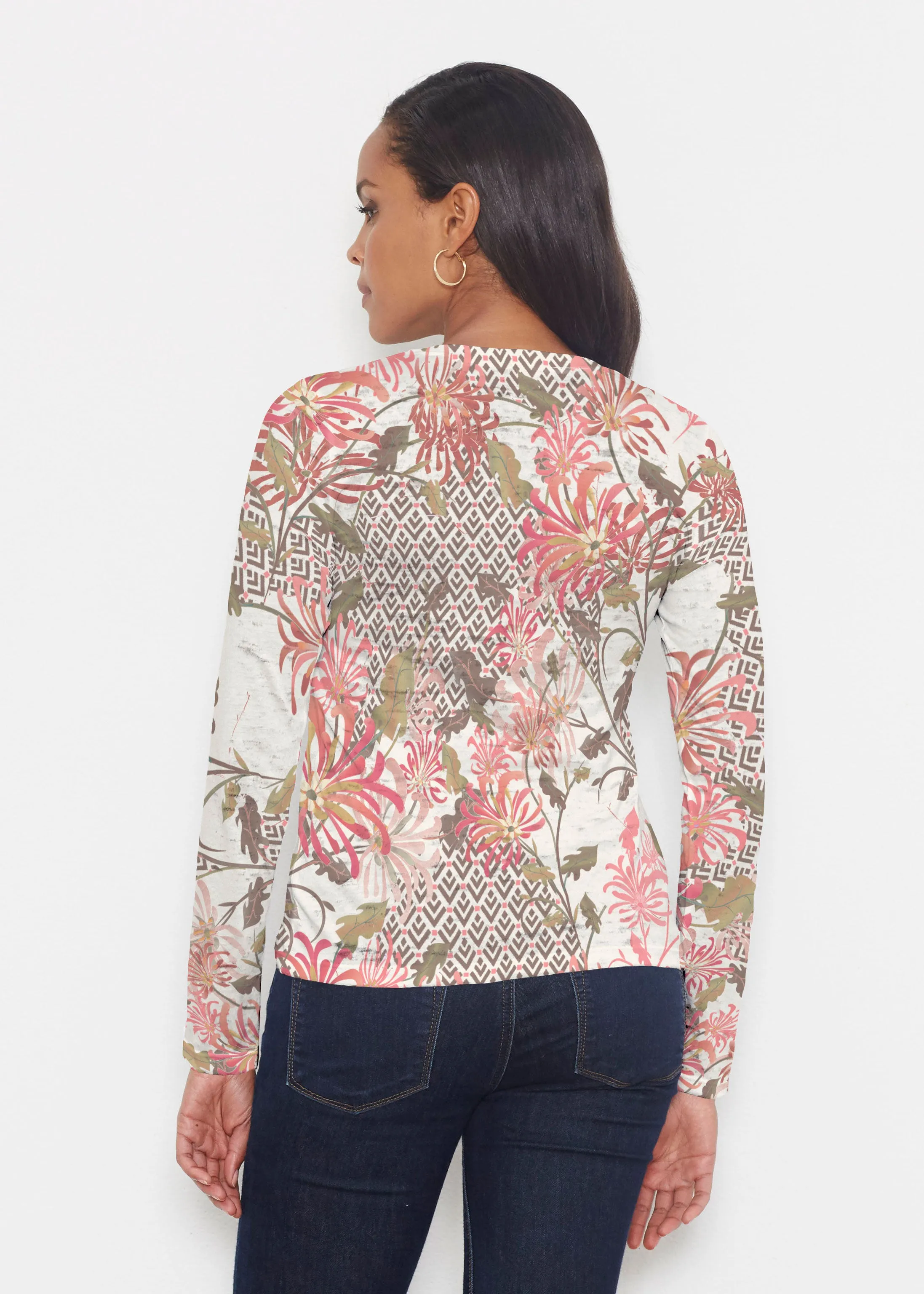 Lucia Chocolate (8129) ~ Signature Long Sleeve Crew Shirt