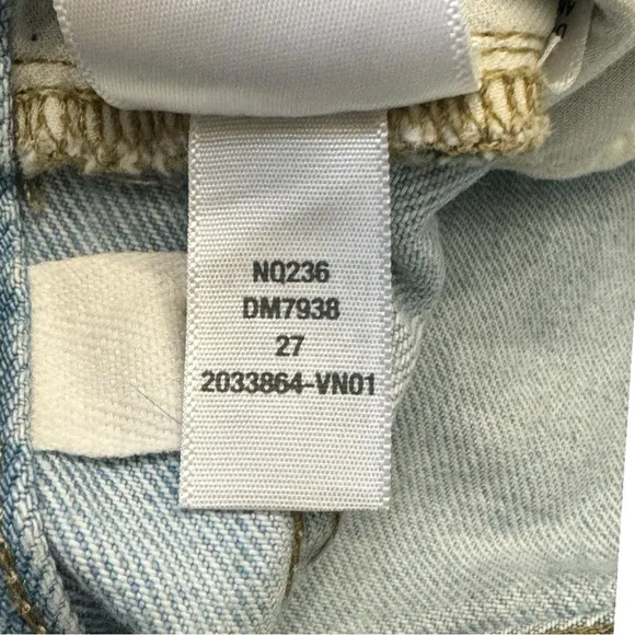 Madewell The '90s Mid-Length Jean Short in Pearlman Wash Distressed Women’s 27
