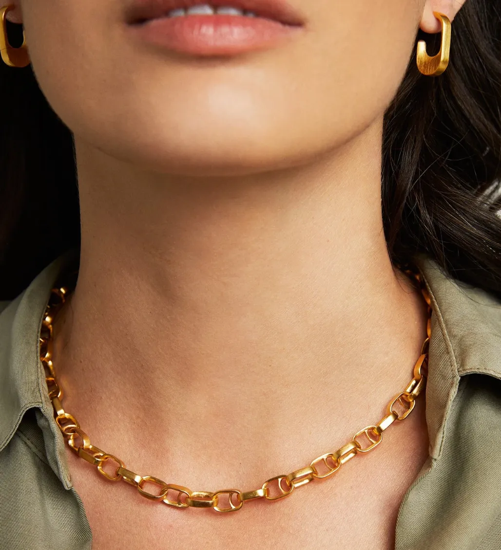 Manhattan Chain Link Statement Necklace