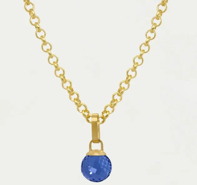 Manhattan Gemstone Pendant- Tanzanite Small