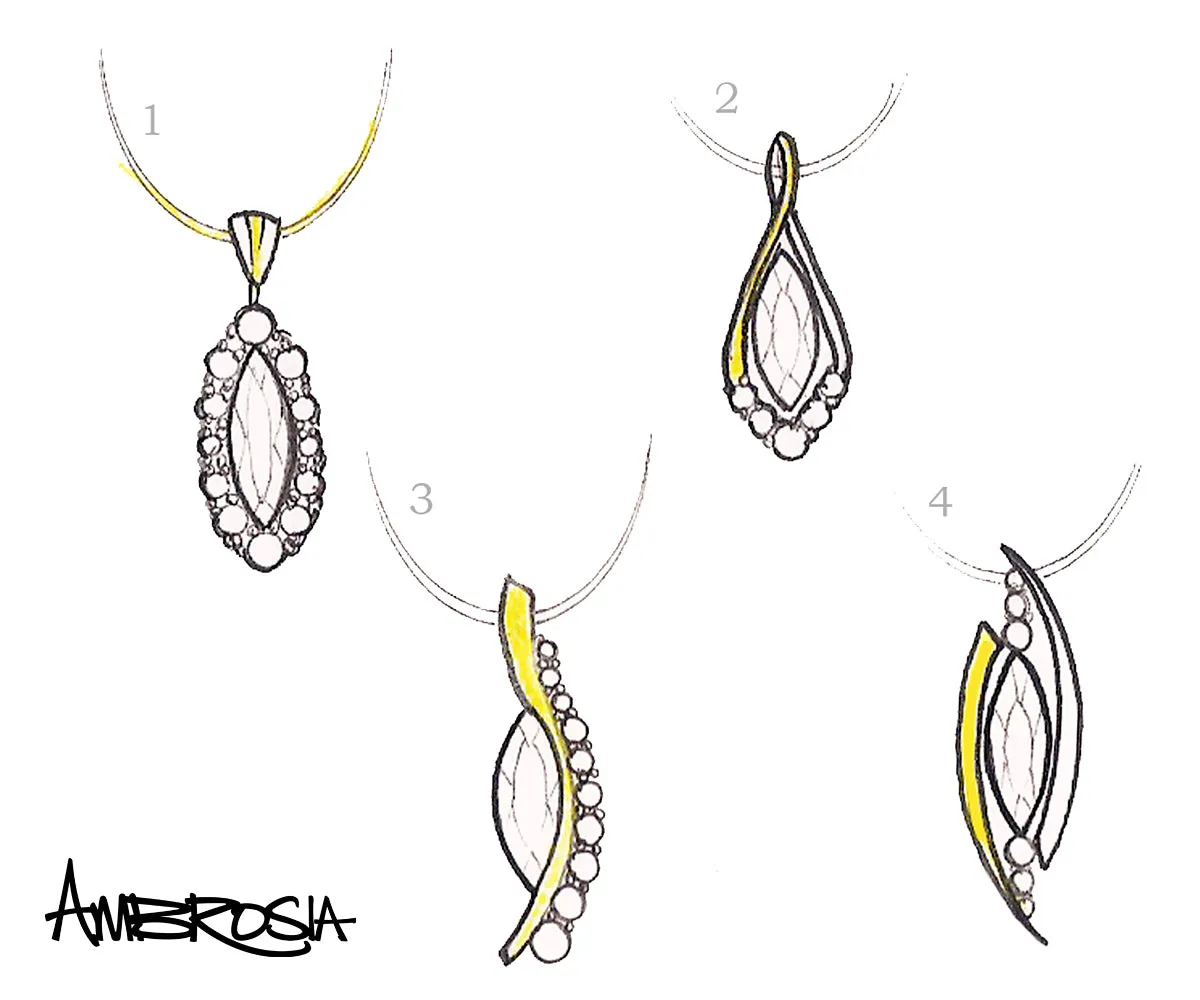 Marquise Diamond Journey Necklace Redesigned