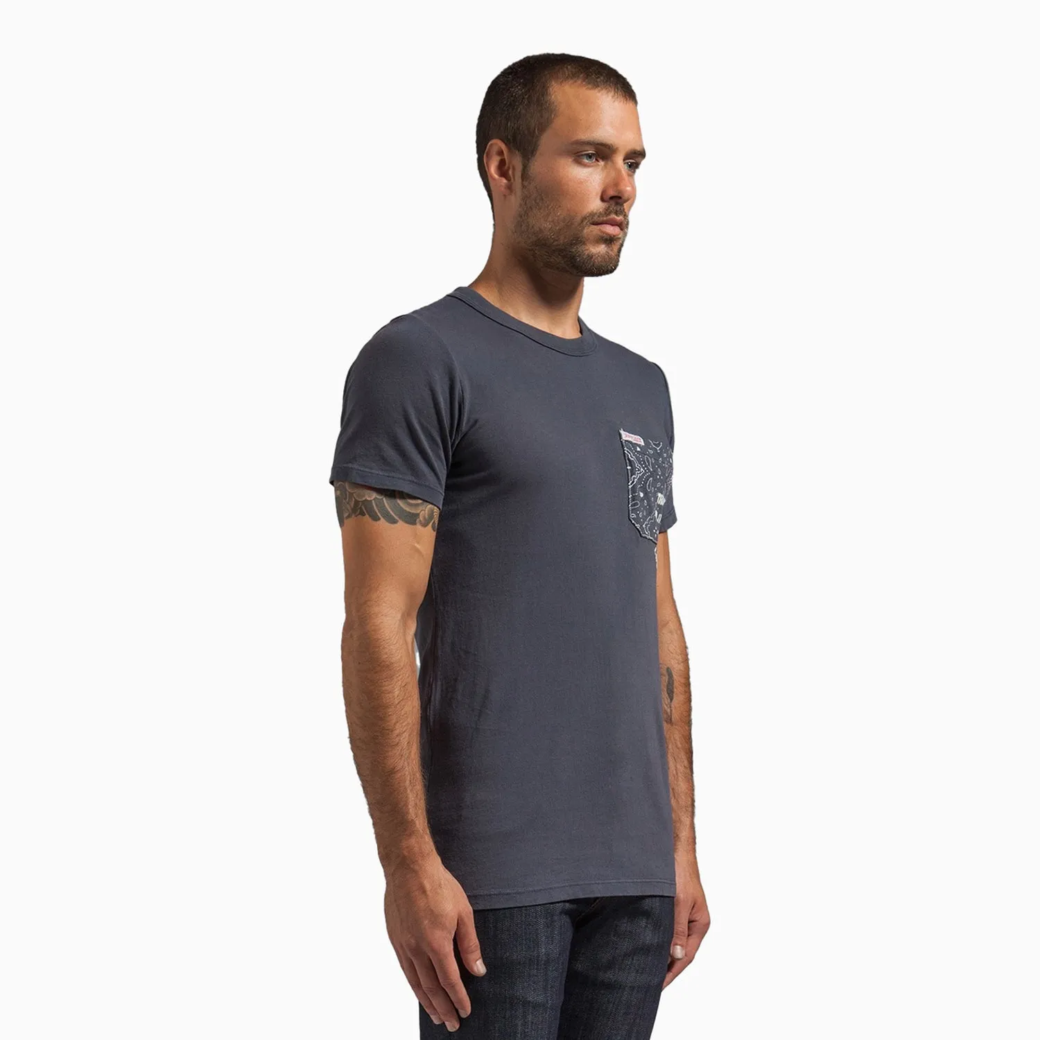 Men's Bandana Buddha Pocket T Shirt