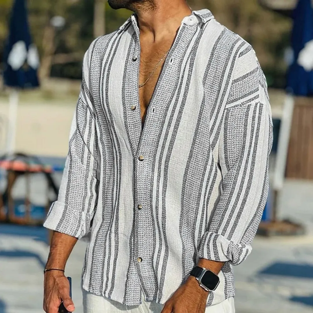 Men's Casual Long Sleeve Shirt | Vintage