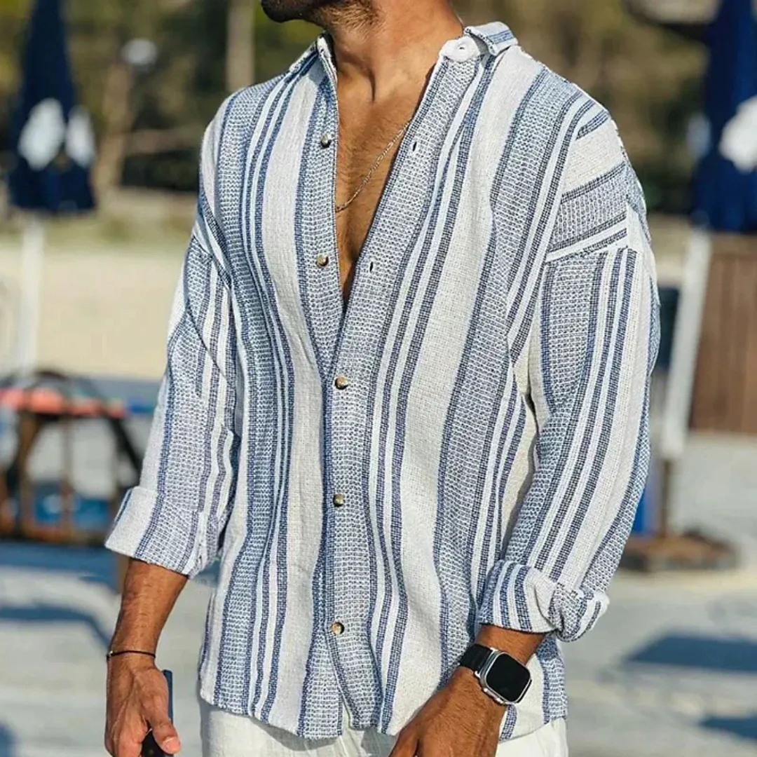 Men's Casual Long Sleeve Shirt | Vintage