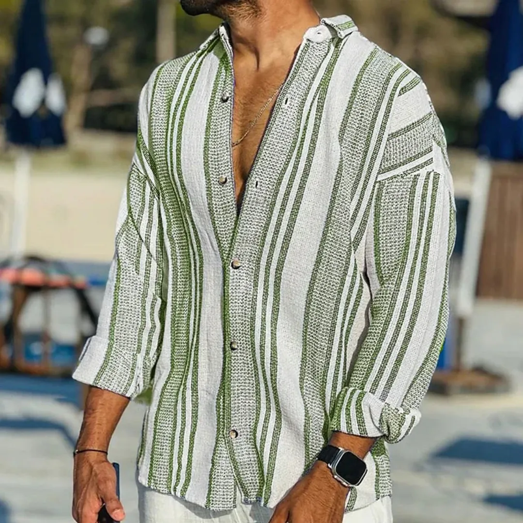 Men's Casual Long Sleeve Shirt | Vintage