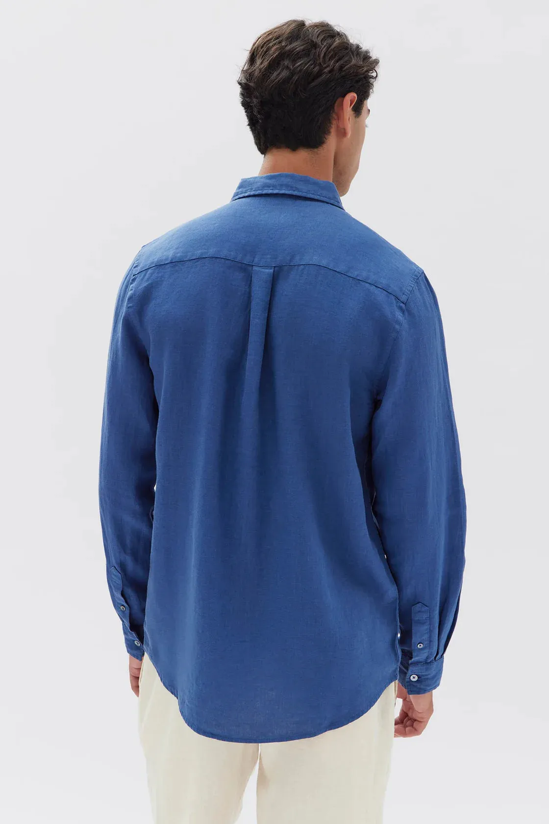 Mens Casual LS Shirt Royal