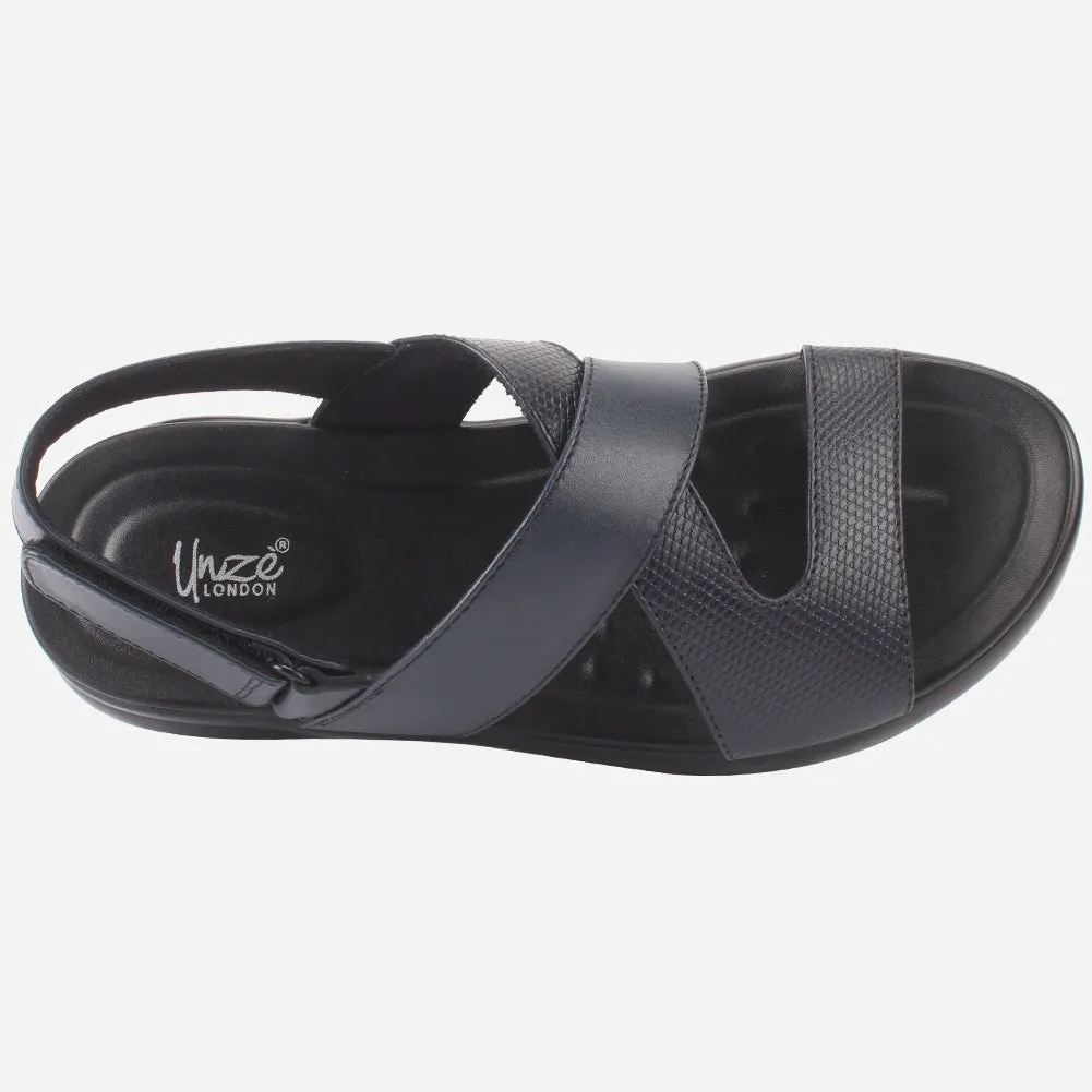 Mens "Rayan" Leather Comfy Casual Sandals