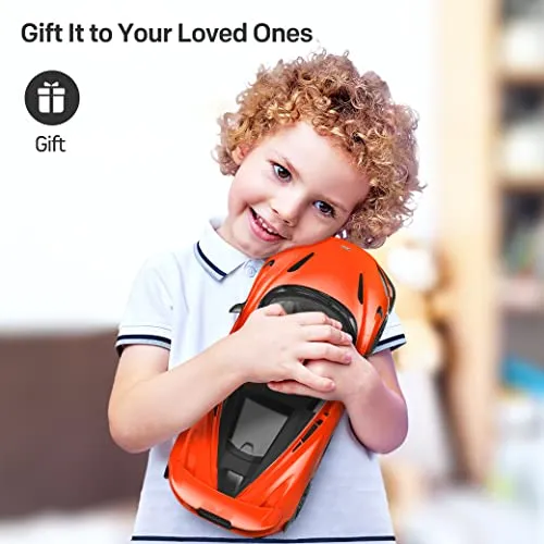 MIEBELY McLaren 765LT RC Car, 1/12 Scale Genuine McLaren Remote Control Car – 2.4GHz McLaren Toy Car with Detachable Steering Ring – Max Speed 12km/h – Realistic Design with Functional Lights (Orange)