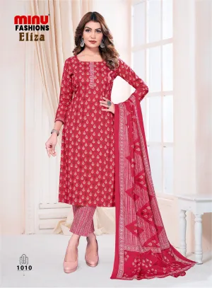 Minu Pure Cotton Eliza Stitched Salwar Suit (3 Pcs) Set