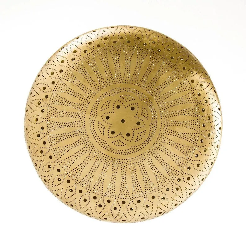 Moroccan Hanging Chandelier - Brass Pendant Light, Moroccan Light Fixtures, Moroccan Lantern