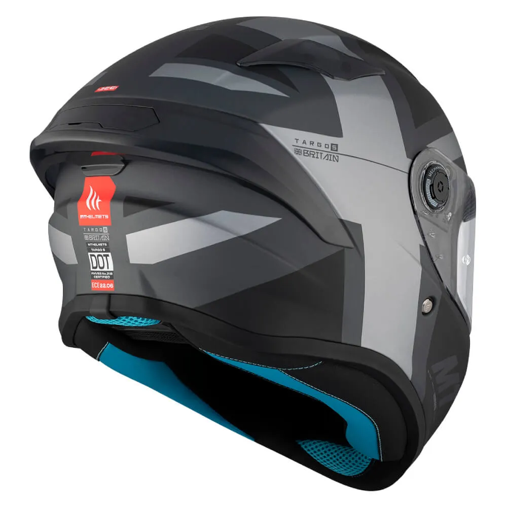 MT Targo S Helmet Britain A2 Matt Grey / Anthracite