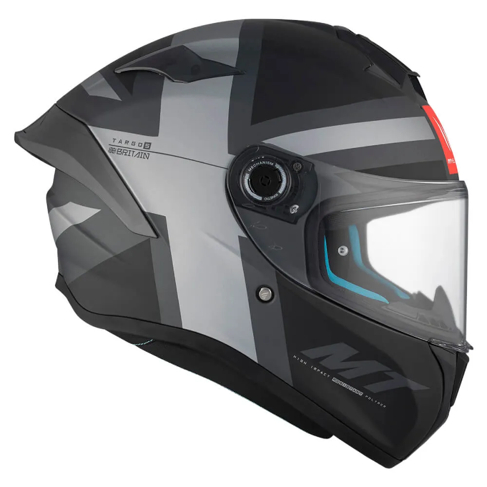 MT Targo S Helmet Britain A2 Matt Grey / Anthracite