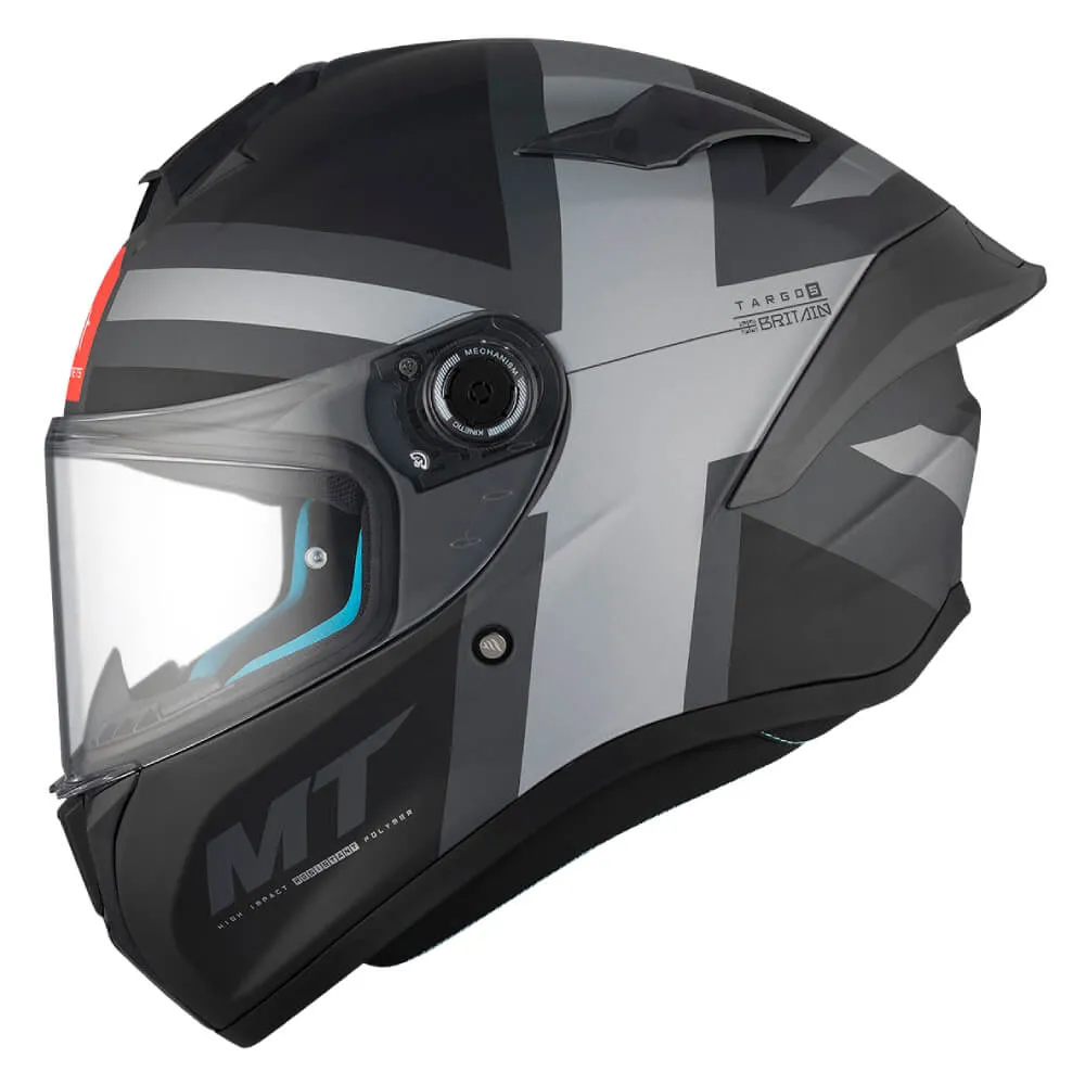 MT Targo S Helmet Britain A2 Matt Grey / Anthracite