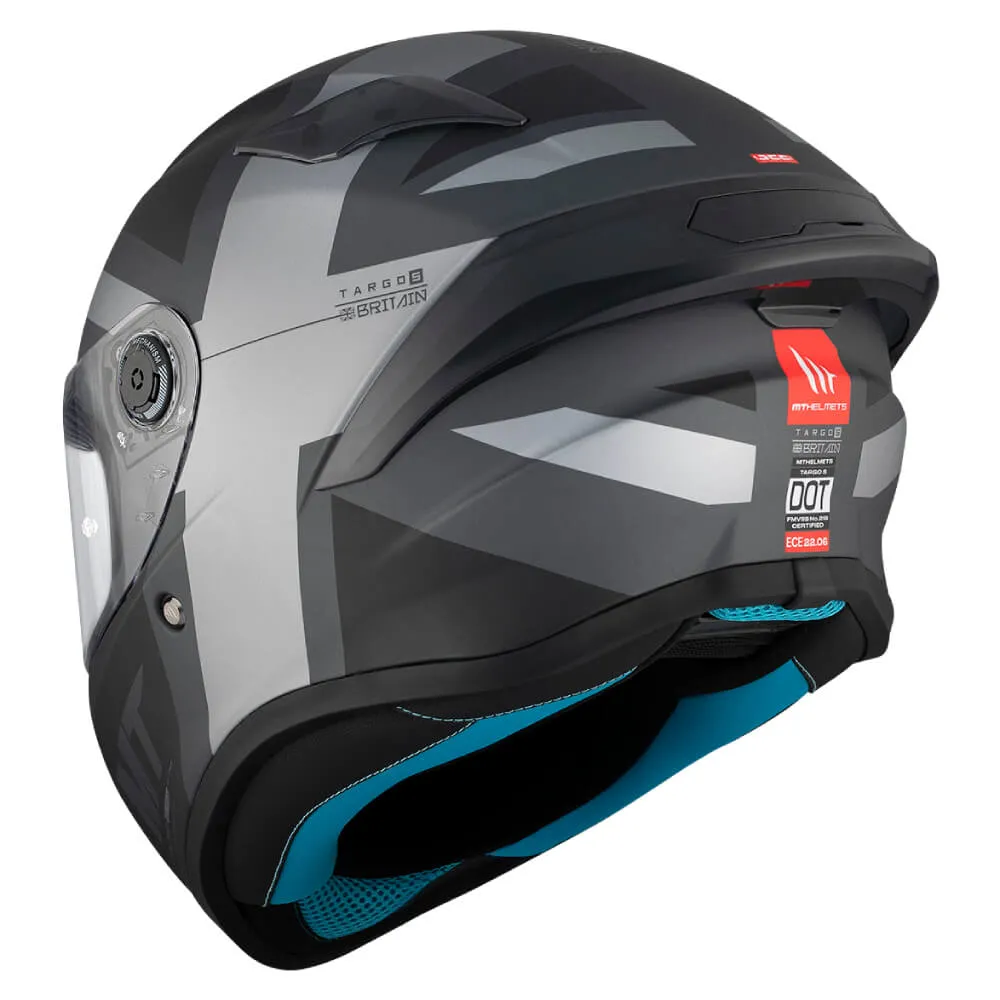 MT Targo S Helmet Britain A2 Matt Grey / Anthracite