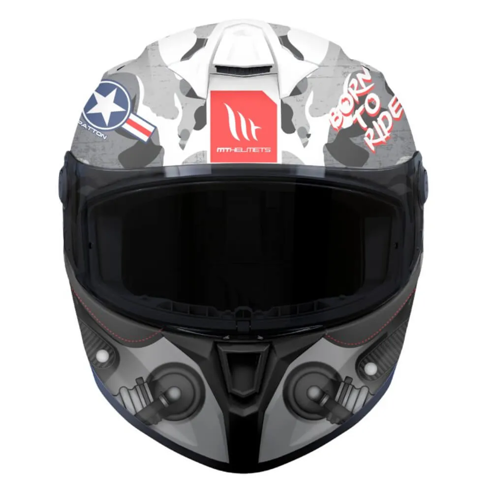 MT Targo S Helmet Patton A0 Gloss White Camo