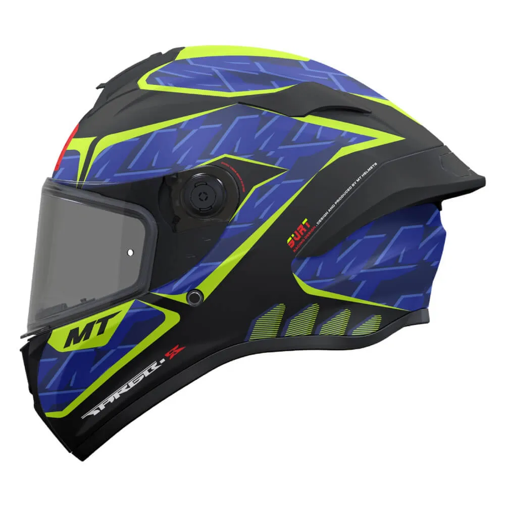 MT Targo S Helmet Surt B13 Matt Black / Blue / Yellow