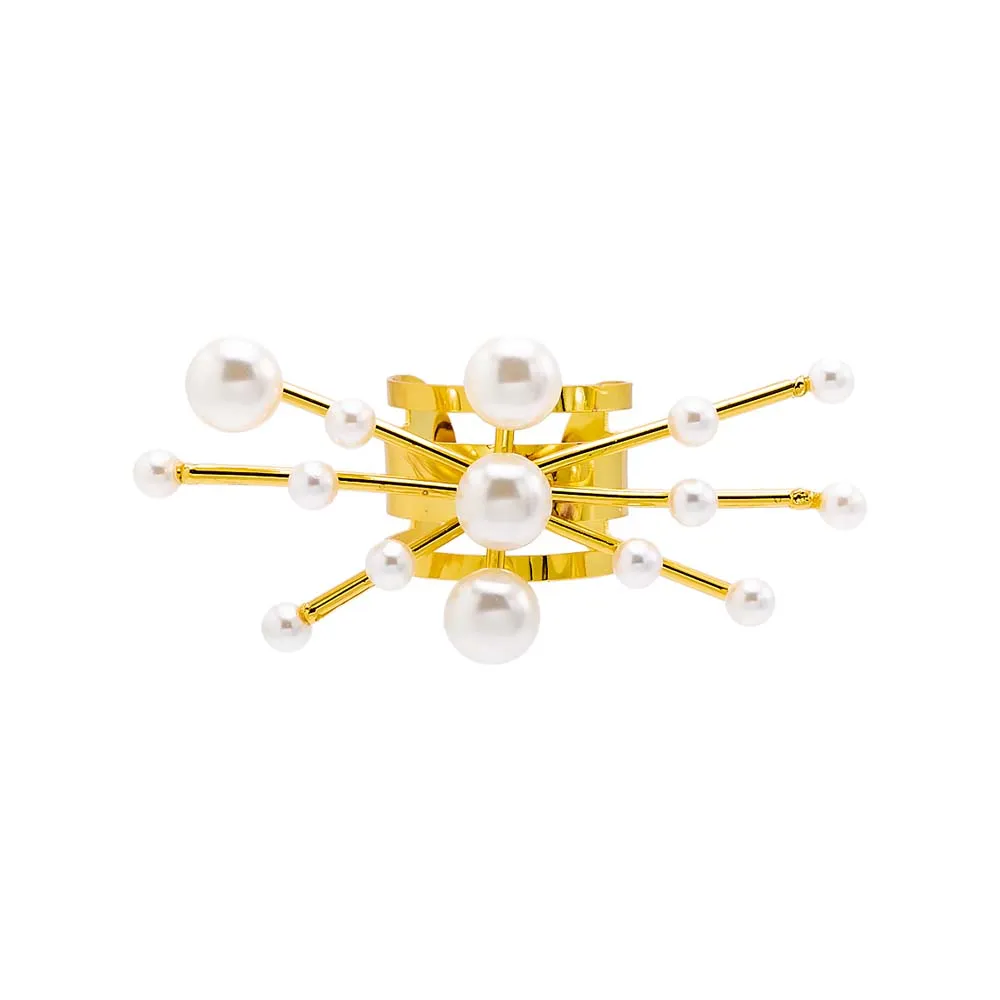 Multi Size Pearl Statement Ring