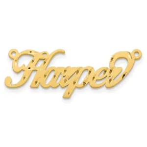Name Plate Pendant - Brushed Diamond-cut