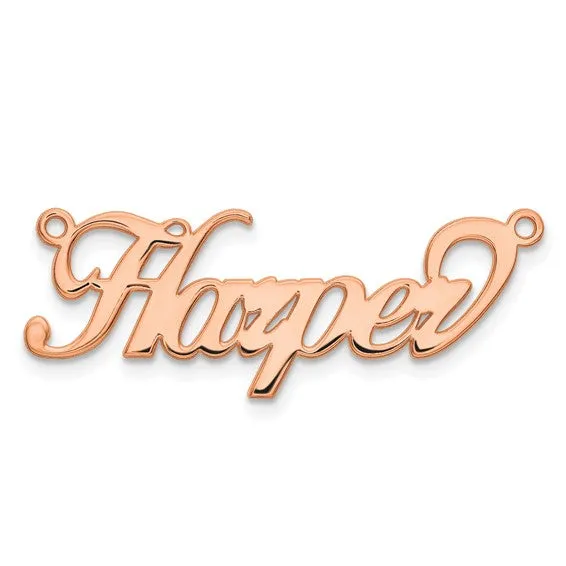 Name Plate Pendant - Brushed Diamond-cut