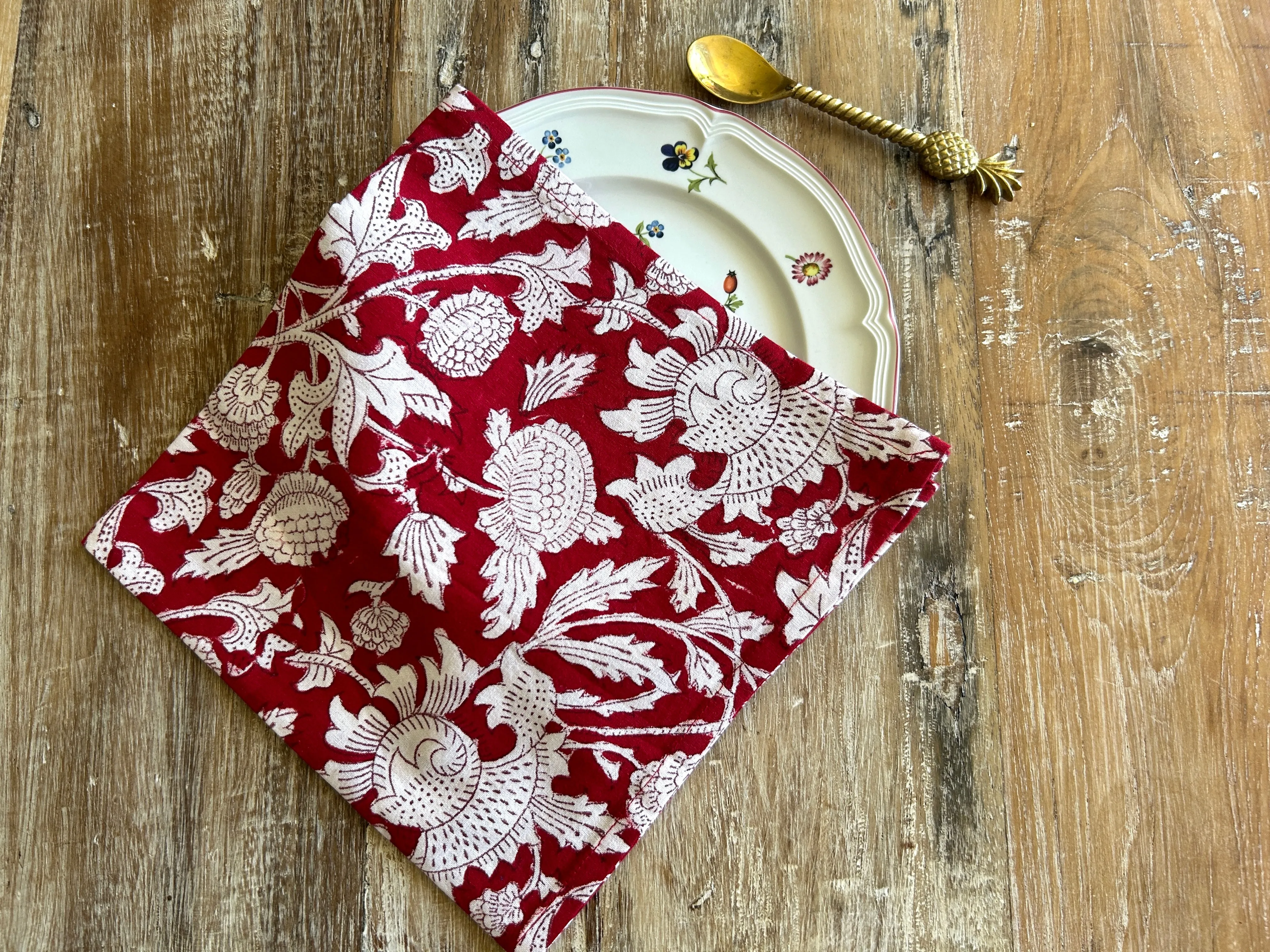 Napkin - Saira Red Floral
