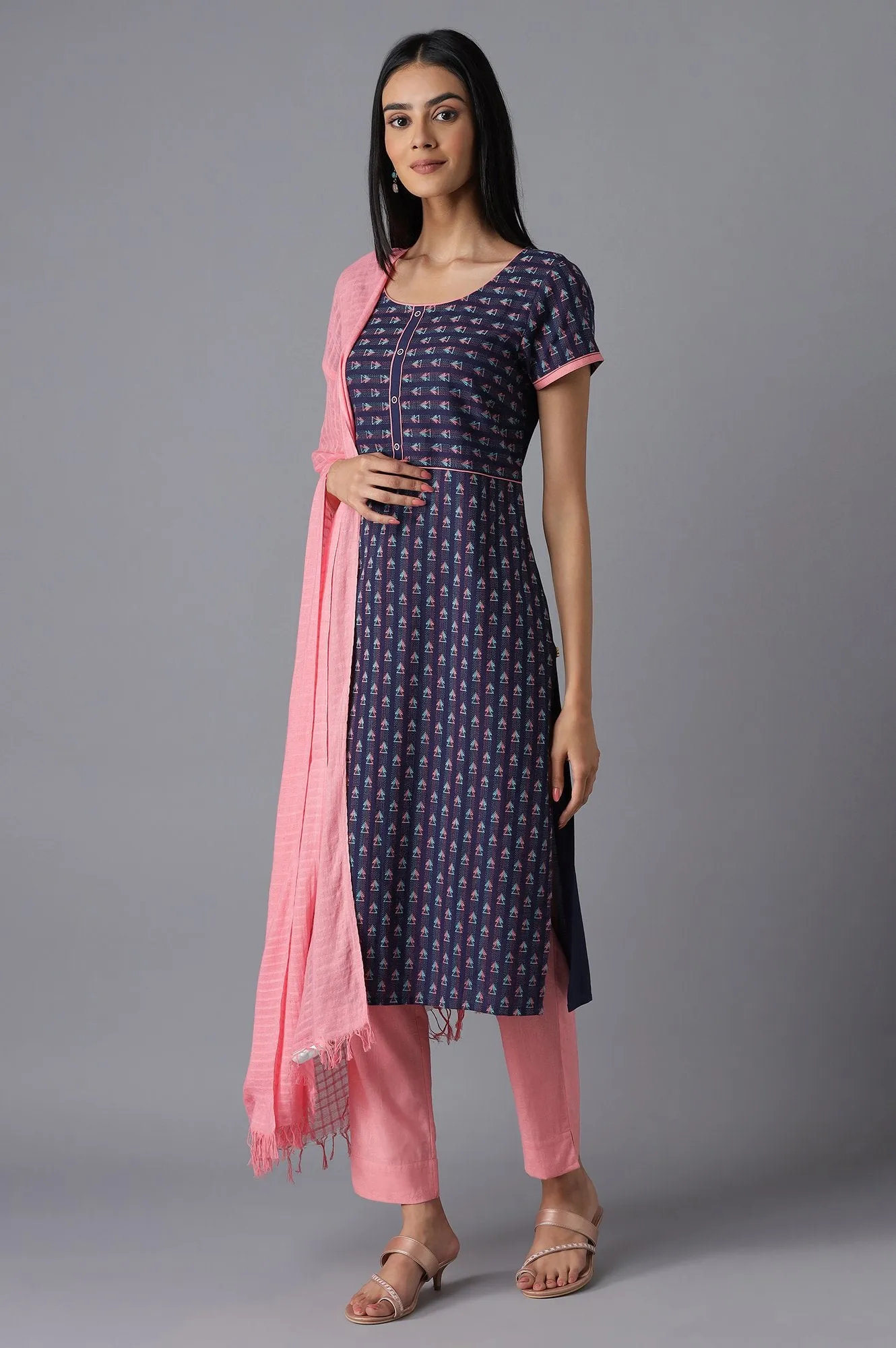 Navy Casual kurta