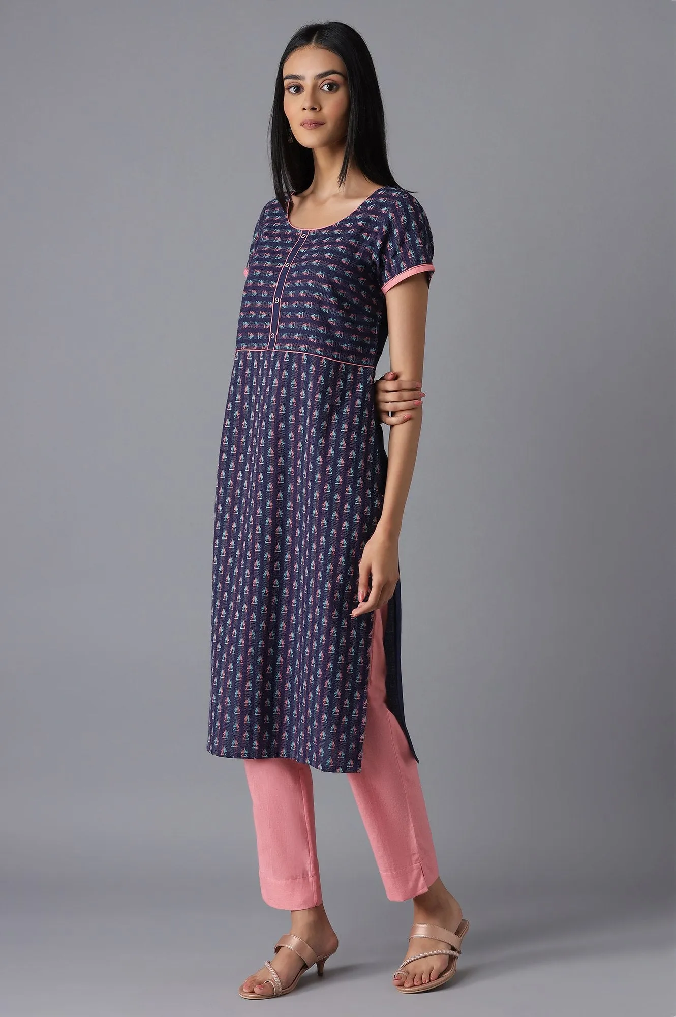 Navy Casual kurta