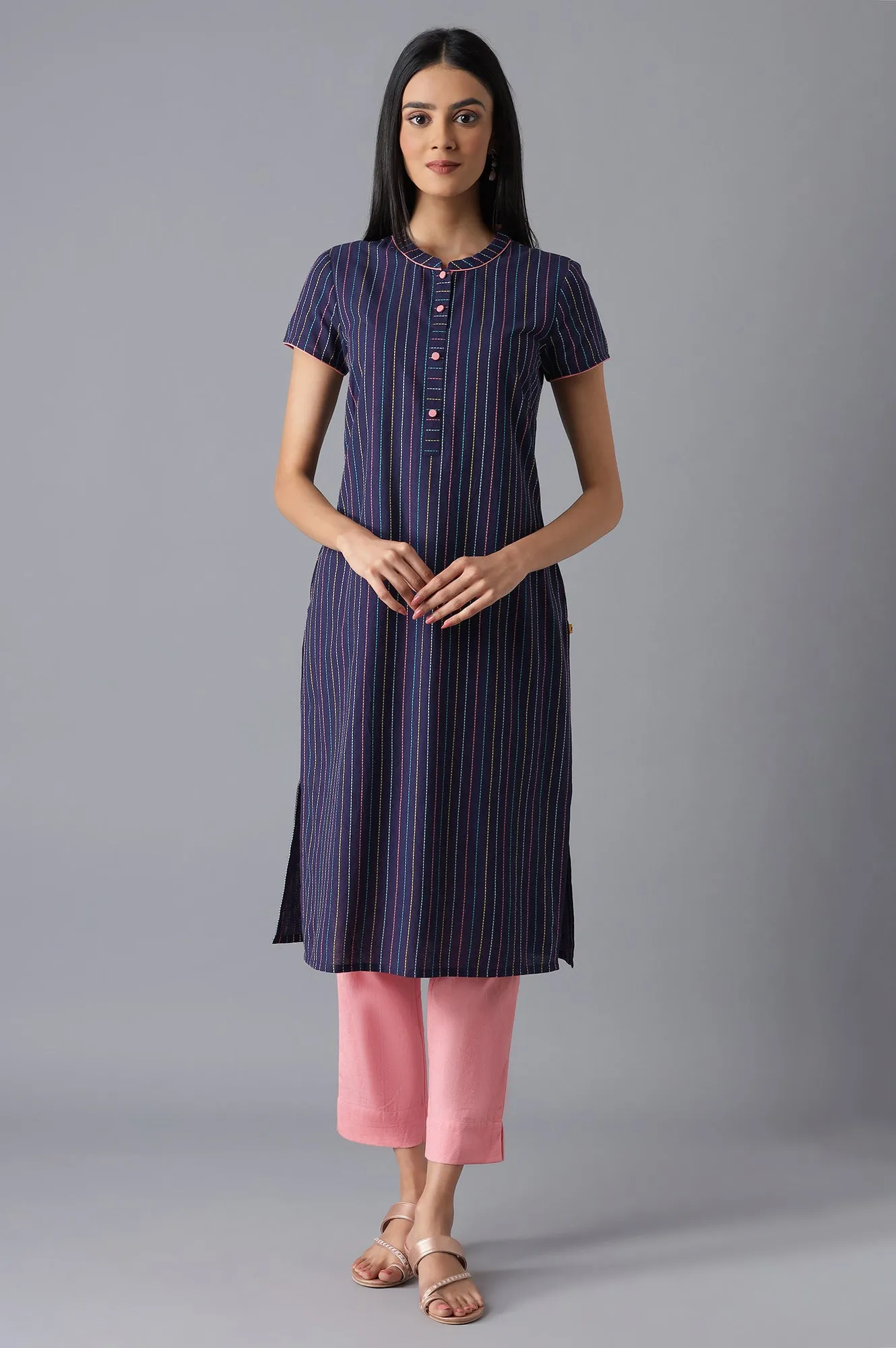 Navy Casual kurta