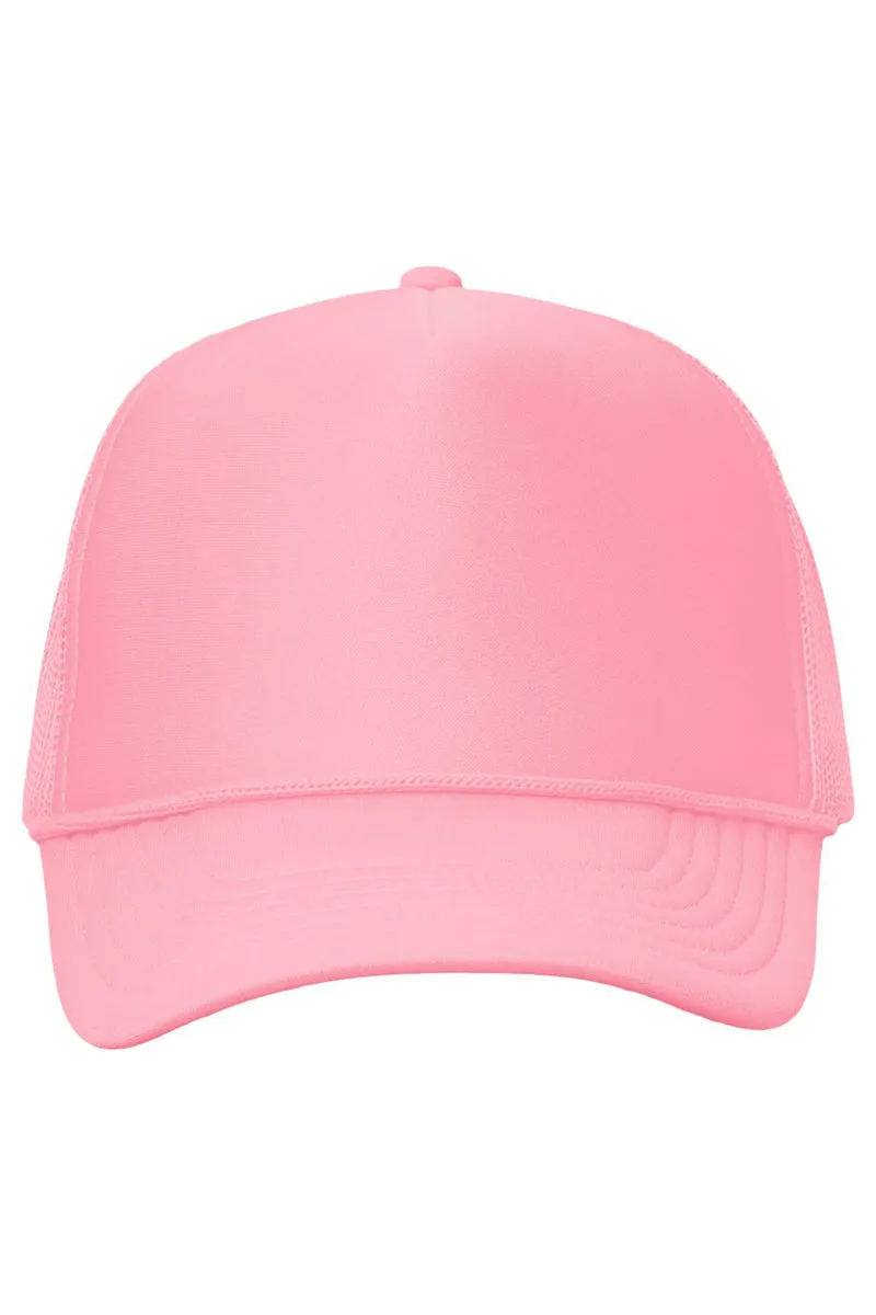 Neon Bunny Bow Foam Mesh Back Trucker Cap