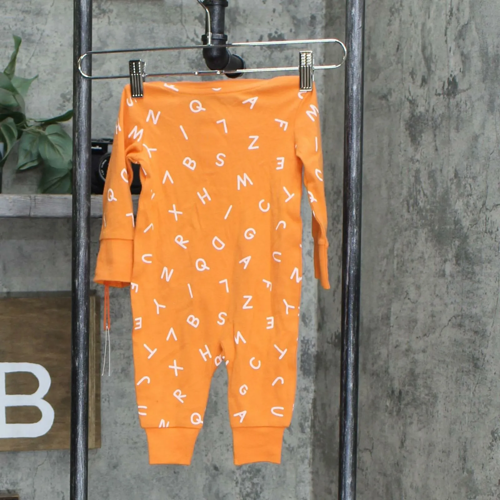 NWT Christian Robinson Baby Alphabet Front Zipper One Piece Pajama 0-3 Months