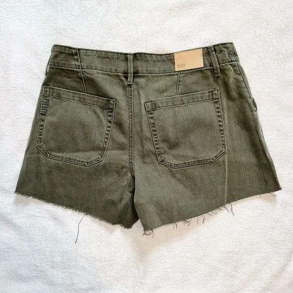 NWT Paige Mayslie Utility Short in Vintage Ivy Green