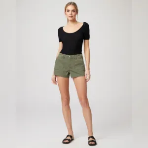 NWT Paige Mayslie Utility Short in Vintage Ivy Green