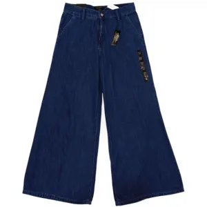 NWT Banana Republic Ultra High Rise Blue Flare Wide Leg Jeans 12/31