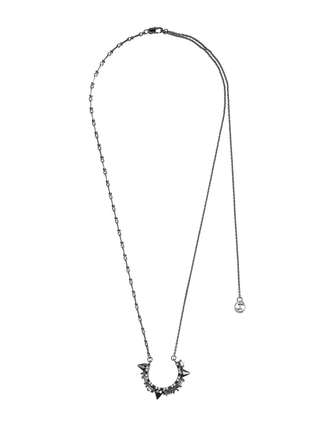 Outhouse   I    OH Abilene Orion Gunmetal Crescent Pendant Gunmetal New OHAW19PE024