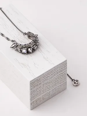 Outhouse   I    OH Abilene Orion Gunmetal Crescent Pendant Gunmetal New OHAW19PE024