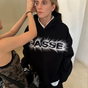 Oversized Black Statement Hoodie