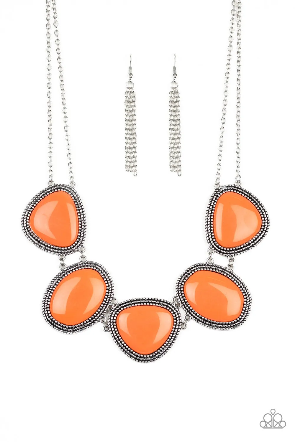 Paparazzi - Viva La VIVID - Orange Necklace